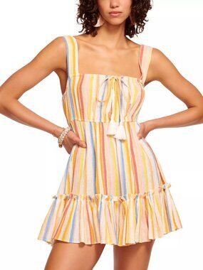 265$ Ramy Brook Dixie Striped Cover Up Mini Dress Size S Multicolor
